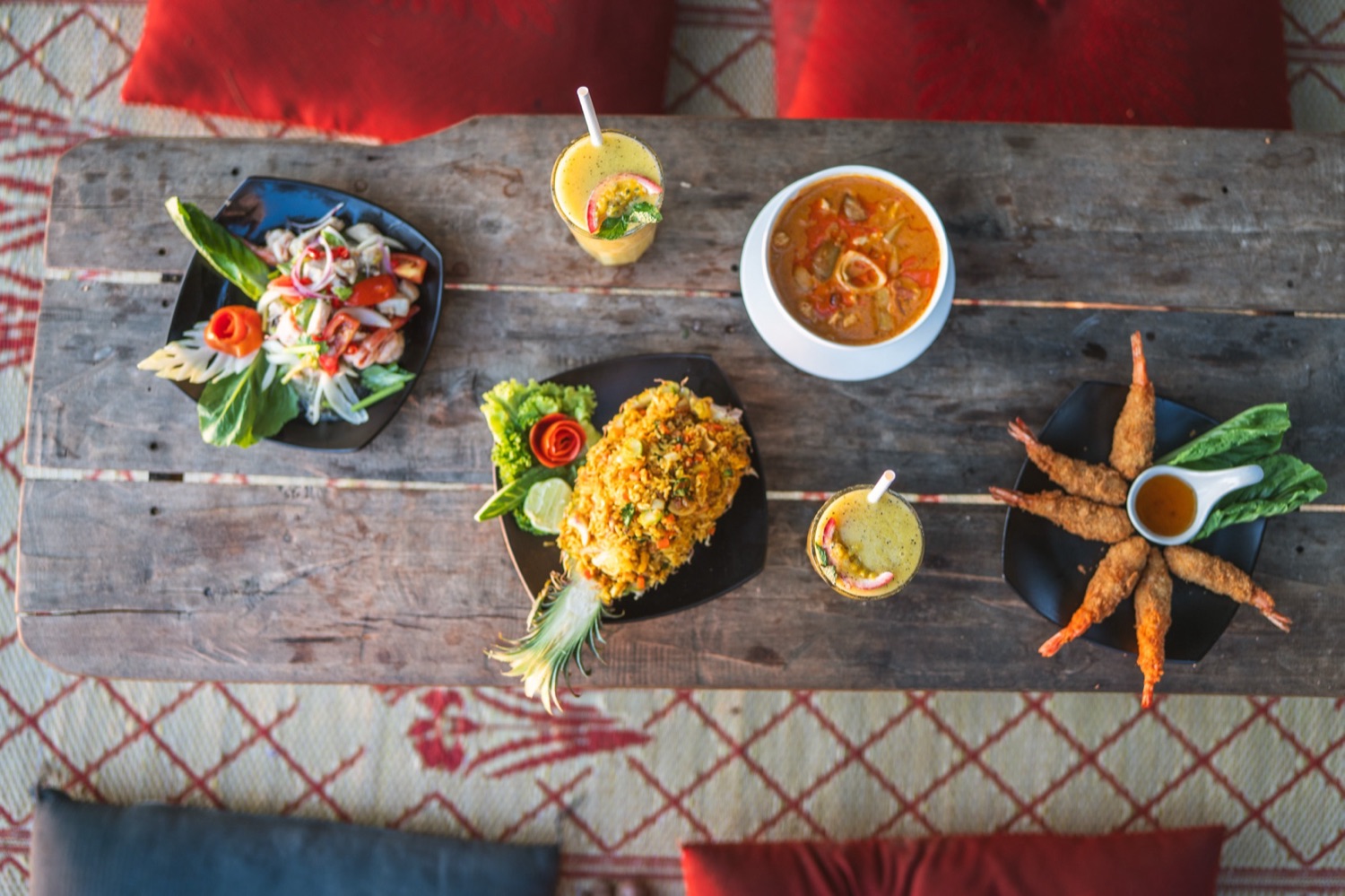 Sanctuary beach bar, food photography